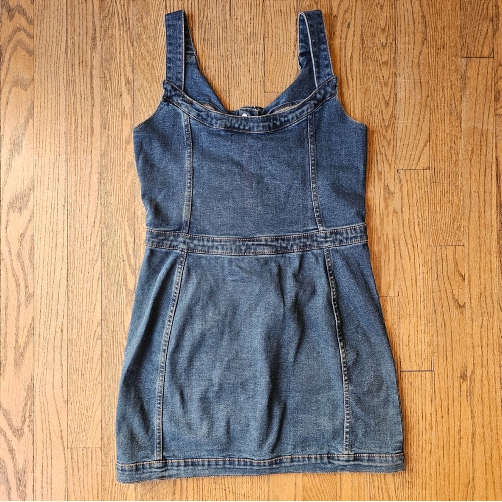 Threadbare Casual Blue Denim Mini Dress Size 4